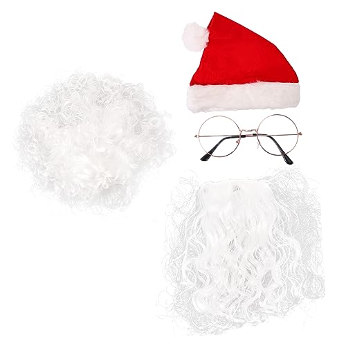 DEARMAMY 1 Weihnachtsmann-zubehör Weihnachtsmann-Cosplay-Requisiten Weihnachten Weihnachtsmann Cosplay Requisiten Weihnachtsmann-Cosplay-kostüme Santa Bart Und Perücke Umweltschutz Haustier von DEARMAMY