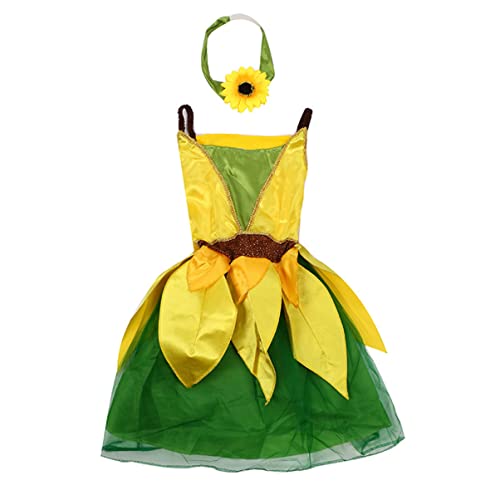 DEARMAMY Sonnenblumen-kostümkleid Für Jungen Und Mädchen Partyrock-set Bühnenauftritt Party-kostüm-set von DEARMAMY