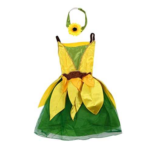 DEARMAMY 1Stk Partyrock Sonnenblumen verkleiden sich Mädchenkleidung Kinderkostüme Kinder-Sonnenblumen-Party-Kostümkleid Mädchen Tüllrock kinderkleider kinderkleidung trachtenstutzen kinder von DEARMAMY