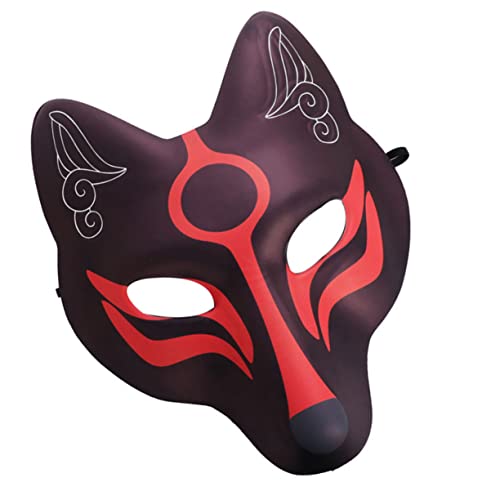 DEARMAMY 1stk Fuchs Maske Masken Rave Gesicht Kostüm Halloween Maskerade Für Männer Party Cosplay-performance-maske Lustige Tiermaske Lustige Schwarze Maske Kreative Maske Black Eva von DEARMAMY