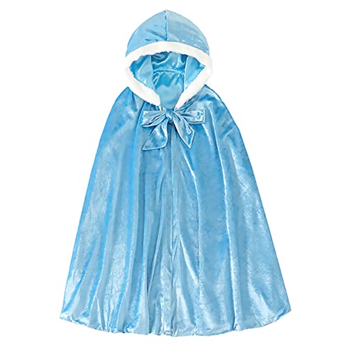 DEARMAMY 1stk Umhang Für Mit Kapuze Cosplay Superheld Masken Mantel Halloween Kleidung Kinderzubehör Umhang Kinderkostüm Baumwolle Blue von DEARMAMY