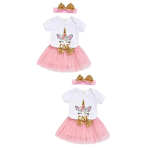 DEARMAMY 2 Sätze Mädchenröcke igelkostümkinder costumes for carnival costume faschingskostüme prinzessinnenkleid prinzessinkleid Einhorn-Tutu-Kleid Cosplay-Kleidung Partykostüm Rosa von DEARMAMY