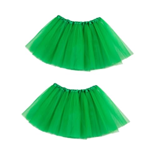 DEARMAMY 2 Stück 3 Ballett-Tutu für Kinder tutu rock Tanzkleidung für Kinder Kinder-Tutu Tanzkostüme für Kinder Tutu-Rock für Kinder Ballettrock für Kinder Tutu-Rock für Ballett Green von DEARMAMY