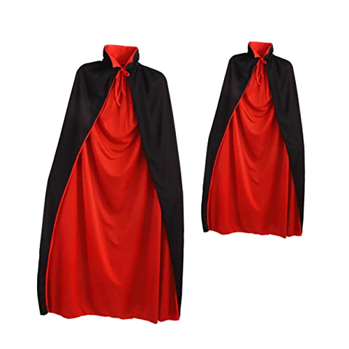 DEARMAMY 2 Stück Halloween Umhang Roter Umhang Für Damen Umhang Für Halloween Vampire Umhang Erwachsene Halloween Kostüm Cosplay Kostüm Vampir Umhang Party Cosplay Umhang von DEARMAMY