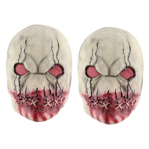 DEARMAMY 2St Halloween-Maske Maske für Halloween Zombie Zubehör Kopfbedeckung Motto-Party-Maske gruselige Masken Horrormaske halloween dekoration halloweenmasken kinder mask Cosplay-Zubehör von DEARMAMY