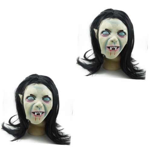 DEARMAMY 2St Halloween-Maske Scary mask halloween costume halloween masks Ghost mask horrormaske Maskenkostüm Requisiten Geist Horror für Erwachsene Halloween-Kleidung beängstigend Grusel von DEARMAMY