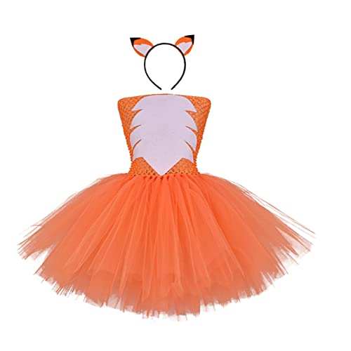 DEARMAMY 2 Stücke Mädchen Kleid Rock für Halloween Cosplay Haarband Leistung Kleid für 2 Jahre Alte Kostüm Party von DEARMAMY