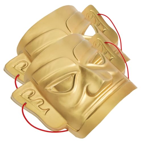 DEARMAMY 2St Tanzmaske Fuchs Halbmaske Schreimaske Fuchsmaske Cosplay Partymaske halloween masken halloween gesichtsmaske Fun mask Frauenmaske für Party Maskerade Maske Requisit PVC Golden von DEARMAMY