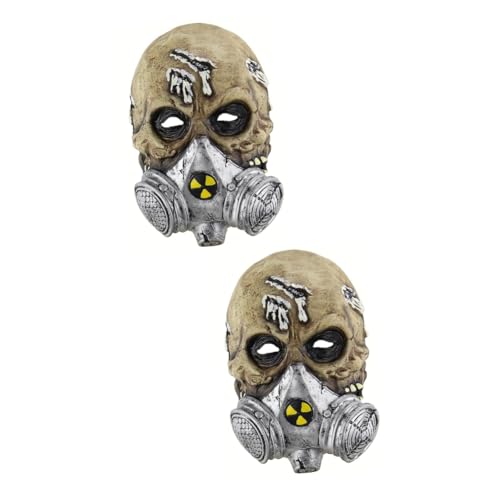 DEARMAMY 2st Horror-zombie-maske Horror-maske Schrecken Böse Skelett Halloween Gruselig Schädelmasken Gruselige Halloween-masken Halloween-maskerade Halloween-requisiten Halloween-horror von DEARMAMY