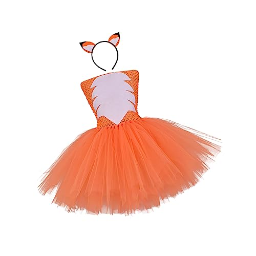 DEARMAMY 2 Stücke Baby Mädchen Halloween Kostüm Kleid Rock Haarband Prinzessin Party Bekleidung von DEARMAMY