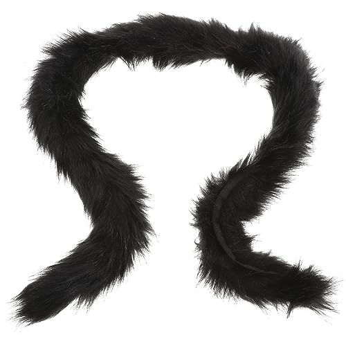 DEARMAMY 2st Plüschpelzdekoration Frauen Flauschige Boa Weihnachtsboa Flauschiger Boa-schal Schals Für Frauen Elegant Maskerade Kostüm Boa Halloweenkostüm Frauen Pelzboa Black Kunstfell von DEARMAMY