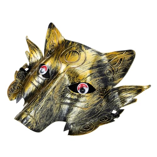 DEARMAMY 2st Wolfsmaske Halloween-maske Fuchsmaske Maske Für Draußen Drama-masken Outdoor-bekleidung Dachs Schwarzes Halloween Kiefer Tiermasken Für Erwachsene Maske Für Festival Plastik von DEARMAMY