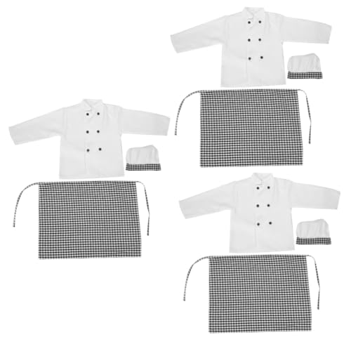 DEARMAMY 3 Sets Kindermützen Lustiges Kleinkindkostüm Kinderkochmütze Kinderkoch Kochmütze Und Schürze Kleinkind Koch Outfit Kochkostüm Für Kinder Kleinkind Kochkostüm Polyester von DEARMAMY