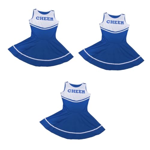 DEARMAMY 3St Frauenkleid cheerleader uniform cheerleader costume Cheerleader Outfit kleidung Cheerleader-Kleid für Frauen Cheerleaderkleid für Mädchen Cheer-Leader-Kostüm von DEARMAMY