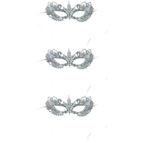 DEARMAMY 3St Maskerade-Maske mundschutzmasken mouth mask lace mask venezianische-masken venezianischer masken Party-Strass-Gesichtsmaske Venezianische Kostümmaske Spitzenmaske Cosplay-Maske von DEARMAMY