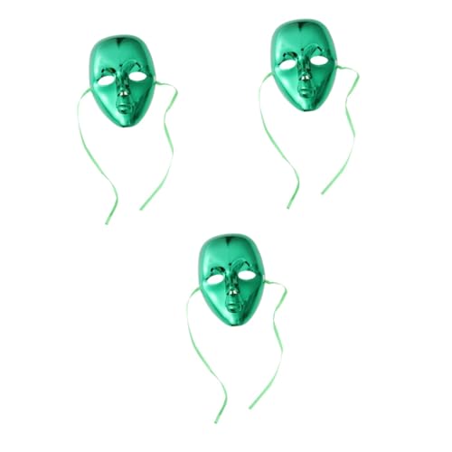 DEARMAMY 3St Maskerade Masken Kostümball Maskerade selber machen Exotische Maske grüne Masken mehrfarbige Requisiten halloween masken halloweenmaske Party-Maske Karnevalsmaske Green von DEARMAMY