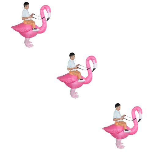 DEARMAMY 3st Schicke Partykleidung Flamingo Aufblasbare Kleidung Flamingo-kostüm Aufblasbares Kostüm Maskerade-outfit Halloweenkostüm Aufblasbare Kostüme Festliches Partyshow-kostüm von DEARMAMY