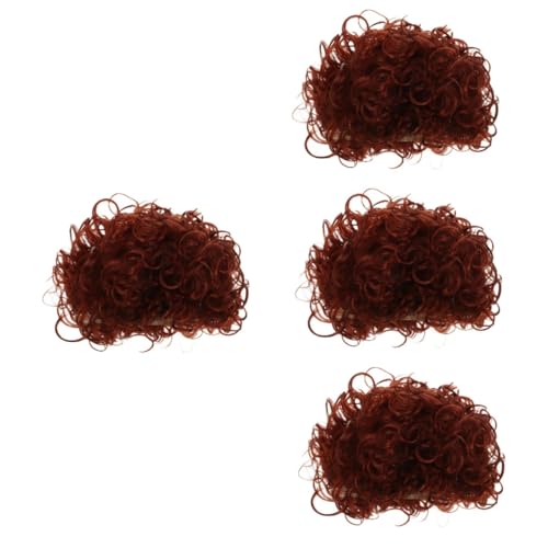 DEARMAMY 4 Stück Afro-Perücke Kurze Afro-Lockenperücken männliche Perücken Damen perücke Cosplay perücke junggesellenabschied lustige Perücken Haarperücken für Maskerade chemische Faser von DEARMAMY