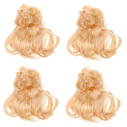 DEARMAMY 4 Stück Blonde Vokuhila-Perücke Rocker Perücken Männer Halloween-Party-Kostüm Rocker-Kostüm Cosplay Perücke Party perücke Maskenparty-Perücken modische Haarperücken chemische Faser von DEARMAMY