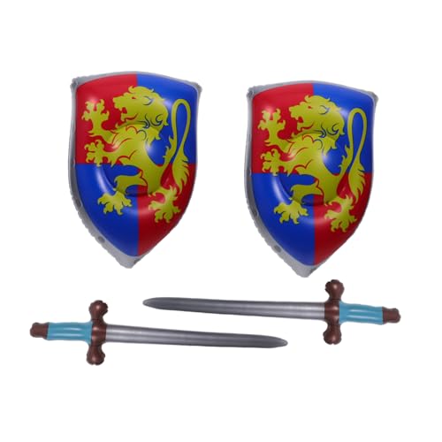 DEARMAMY 4 Stück aufblasbares für Schildstütze Ritterkostüm-Accessoire Ritterschwert Ritter-Partygeschenke verkleiden Sich verkleiden PVC DEARMAMY 4 Stück aufblasbares für Schildstütze Ritterkostüm-Accessoire Ritterschwert Ritter-Partygeschenke verkleiden Sich verkleiden PVC von DEARMAMY
