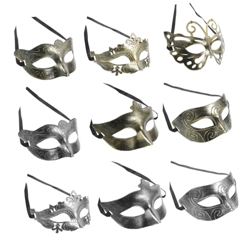 DEARMAMY 40st Antike Maske Wiederverwendbare Kostüm Maskerade-maske Für Frauen Maske Schwarz Schwarze Masken Led-maske Maskerade-maske Masse Cosplay-maske Stichsäge Plastik von DEARMAMY