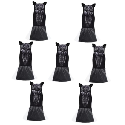 DEARMAMY 7 Stk Halloween-Hexenkostüm halloween costume halloween kleidung Halloween-Kostüm für Frauen Kleideroberteile für Damen Bedrucktes Halloween-Kleid Mädchen kleiden sich Polyester von DEARMAMY