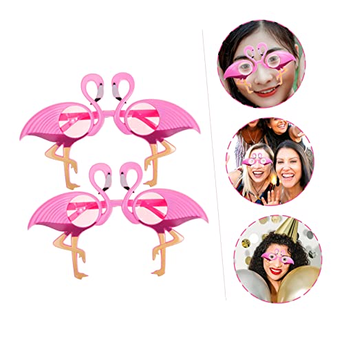 DEARMAMY 8 Paare Hawaiianische Partybrille Brille Für Flamingo-partybrille Party-sonnenbrille Geburtstag Sonnenbrille Gläser Flamingo-sonnenbrille Brille Foto-requisite Spaß Plastik Rosy von DEARMAMY