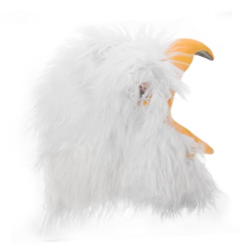 DEARMAMY Adlermaske Falkenmaske Adler Gesichtsmaske Tiermasken Adlerkopfmaske Falkenkostüm Adler-halloween-maske Vogel Maske Halloween-maske Lustig Adlerkostüm Für Plüsch Weiß von DEARMAMY