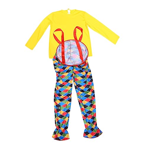 DEARMAMY Clown Kostüm Herren Erwachsene Clown Outfit Größe Halloween Cosplay Bühnenkleidung von DEARMAMY