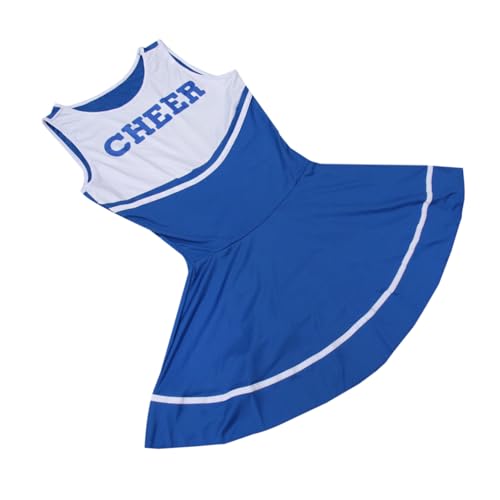 DEARMAMY Damen Cheerleader Kostü Für Halloween Und Partys Royalblaues Kleid Für ädchen Und Frauen Ideal Für Karneval Und Mottopartys von DEARMAMY