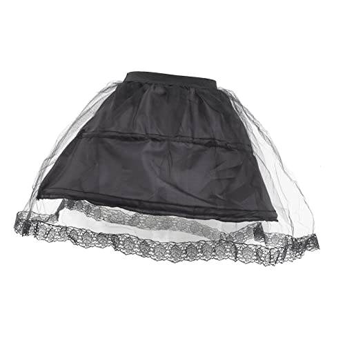 DEARMAMY Fischgrätenfutter Krinoline Kleid Unterrock Mädchen Petticoat Kleid Unterrock Unterwäsche Kleid Petticoat Elegante Blusen Für Mädchen Kleiderröcke Nylon Schwarz von DEARMAMY