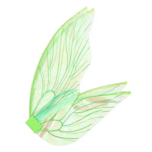 DEARMAMY Flügel verkleiden sich reine Feenflügel Prinzessin verkleidet Flügel Fee Cosplay Flügel Weihnachtsengel Kostüm Partyzubehör Frauen Cosplay Flügelstütze Garn Light Green von DEARMAMY