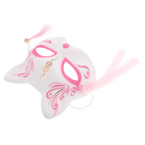 DEARMAMY Fuchs Maske Maskenball Verkleidungsmaske Tiermaske Blumenmuster Maske Kunsthandwerkliche Maske Halloween-Fuchsmaske Cosplay-Maske Halloween-Partyzubehör chinesische Maske Plastik von DEARMAMY