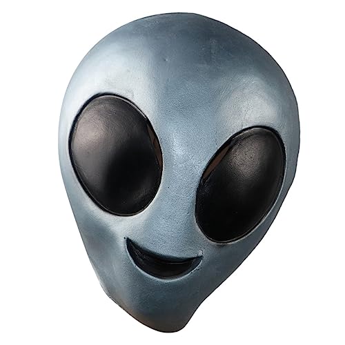 DEARMAMY Halloween-Alien-Maske halloween costume halloween kleidung realistic mask halloweenmaske Alien-Maske für Erwachsene Vollkopfmasken Alien-Kostüm außerirdische Maskenstütze Emulsion von DEARMAMY