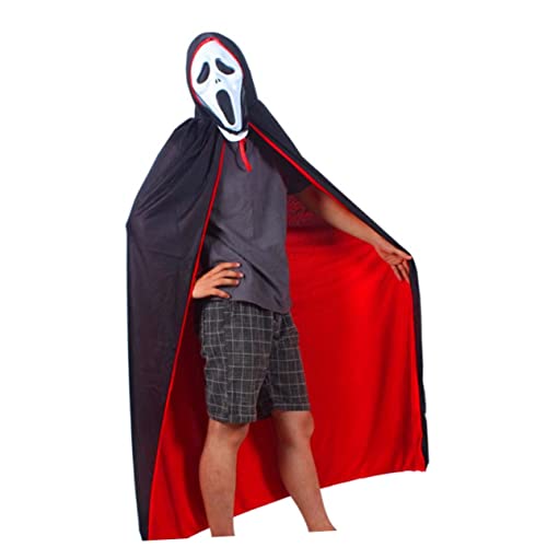 DEARMAMY Halloween Reversibles Cosplay Kostüm Schwarz Mit Kapuze Ideales Kostüm Für Maskierte Partys Gruseldeko Und Horrorfiguren 150 cm Unisex Vielseitig Einsetzbar von DEARMAMY