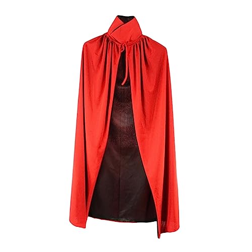 DEARMAMY Halloween Vampir Umhang Schwarzes Cosplay Cape Für Karneval Und Halloween Feiern Unisex Doppellagig Mit Stehkragen Perfekt Für Halloween Partys Und Kostüme von DEARMAMY