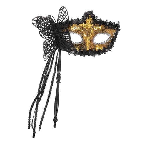 DEARMAMY Maskenmaske Für Damen Mit Stock-drachen-muster Halbmaske Wiederverwendbar Für Karneval Und Kostümparty von DEARMAMY