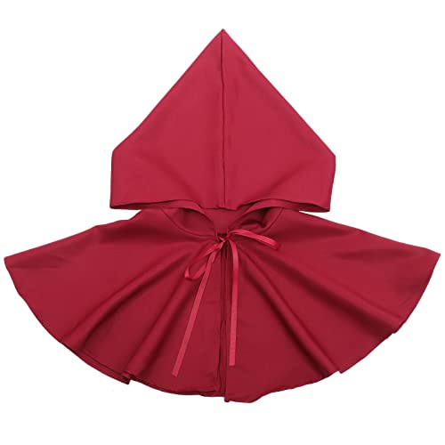 DEARMAMY Hexenhaube Hexenkostümhut Hexenhüte für Frauen Arzt Zubehör Kostüme Halloween Costume Halloween Kleidung mittelalterliche Kuttenmütze mittelalterliche hüte für Damen Wolle rot von DEARMAMY