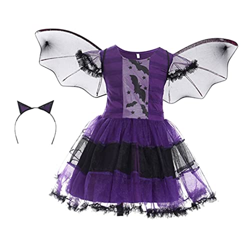 DEARMAMY Rollenspielanzug für Jungen und Mädchen Mädchenkostüm Eleganter Hexenumhang für Halloween von DEARMAMY