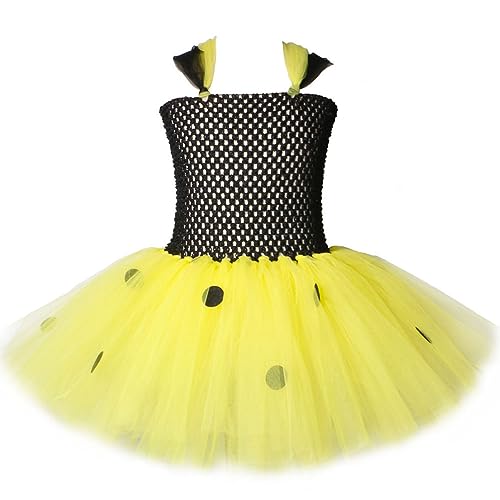 DEARMAMY Kleid Leistungskleid Tutu Rock Mädchen Kinderkleider Flauschiger Rock Kinderrock Ausgestelltes Chiffonkleid Gazerock Stinger-halloween-kostüm Kleidung Für Kinder Tüllrock von DEARMAMY