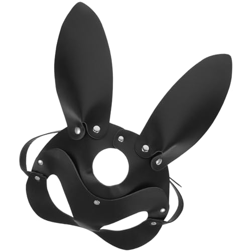 DEARMAMY Ledermaske Hasenmaske Für Karneval Und Maskenball Dekorative Partymaske Für Damen Und Herren Ideal Für Kostümpartys Und Halloween Einzigartiger Maskerade Schmuck von DEARMAMY