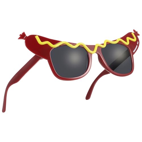 DEARMAMY Lustige Brille Lustige Brille Hot-Dog-Brille Perfektes Partyzubehör Für Cosplay-Kostüme Halloween- Und Geburtstagsparty-Dekorationen von DEARMAMY