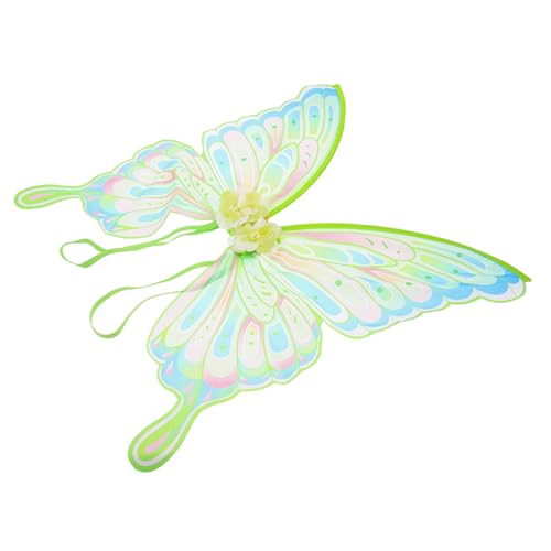 DEARMAMY Ostern verkleiden Cosplay Feenflügel Schmetterlingsflügel für Frauen butterfly wings Schmetterlingsflügel zum Verkleiden Schmetterlingsflügel stütze Polyester Light Green von DEARMAMY