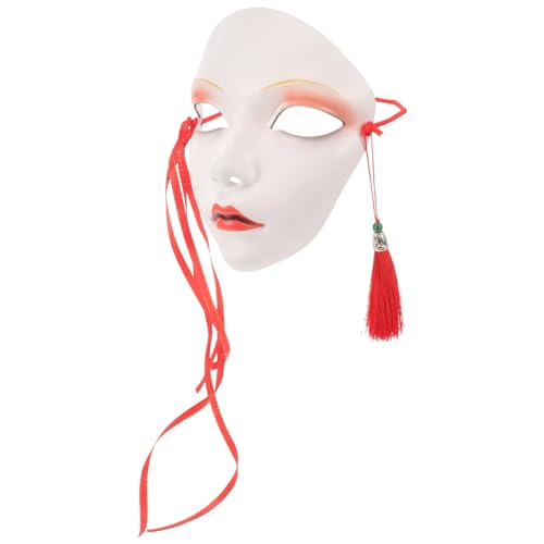 DEARMAMY Plastikmaché Japanische Masken Maskerademaske Cosplay-Maske Party-Gesichtsmaske Halloween-Maske Dekoration von DEARMAMY