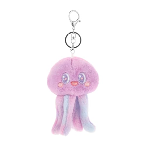 DEARMAMY Plüsch-Oktopus-Schlüsselanhänger Violett Weicher Oktopus-Schlüsselanhänger Niedliches Meereslebenstier Spielzeug Für Kinder Tasche Handtasche Rucksack Handtasche Hängender von DEARMAMY