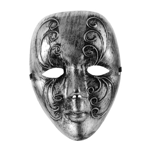 DEARMAMY Retro Maske Halloween Kostüme Vollständige Maskerade Maske Vintage Maske Gruselige Maske Realistisches Halloween Halloween Vollständige Vintage Venezianische Fotografie von DEARMAMY