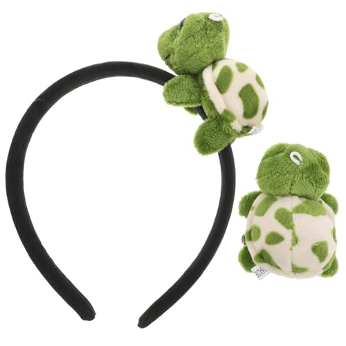 DEARMAMY Schildkröten-Stirnband Mit Haarspange -Stirnband Cosplay-Requisiten Halloween-Kostüm Kopfbedeckung Kindergeburtstag Partygeschenk von DEARMAMY