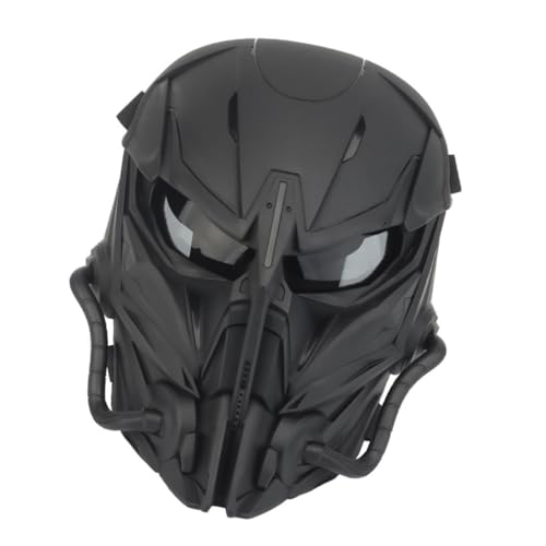 DEARMAMY Science Fiction Vollgesichtsmaske Für Outdoor Spiele Nahtlose Schädel Gesichtsmaske Ideal Für Cosplay Halloween Und Mottopartys Schützende Staubmaske Für Erwachsene von DEARMAMY