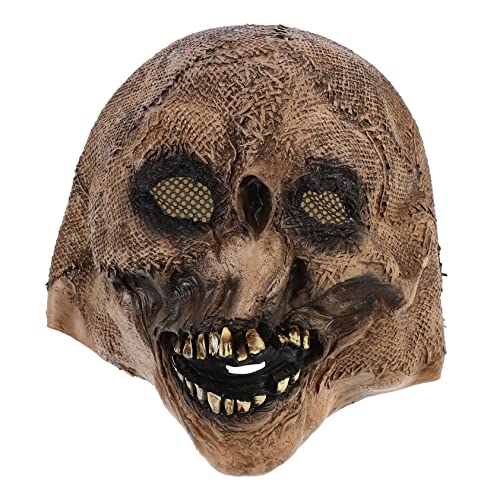 DEARMAMY Skelett Zombie beängstigend Vogelscheuche Schnabel halloween costume halloween kleidung halloween masks horror mask Halloween-Horrormaske Horror-Cover-Requisite Emulsion von DEARMAMY