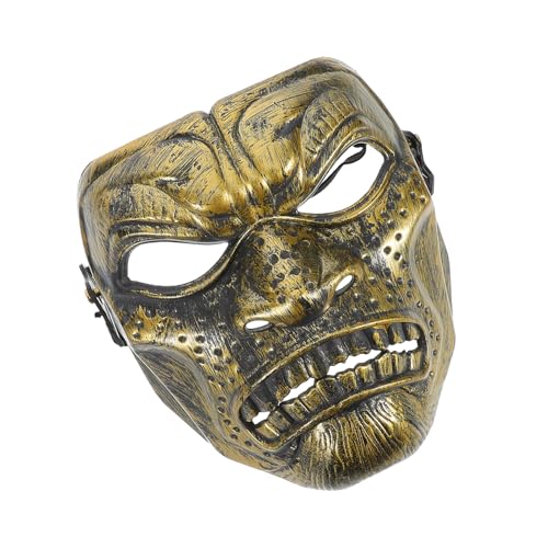 DEARMAMY Spartanische Maske Cosplay-Maske Krieger Maske Halloween-Maske masken für halloween Römische Maske Herrenmaske Griechische Maske Rittermaske Party-Krieger-Maske Plastik Golden von DEARMAMY